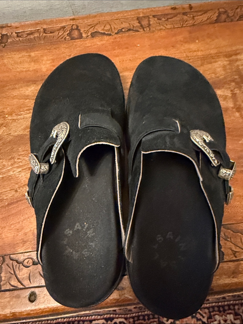 All Saints Suede Carlos Mules - Picture 5 of 6